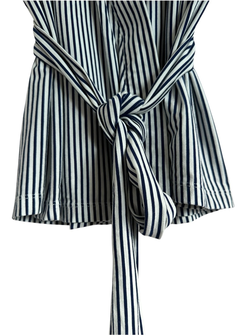 LAKE DreamModal Kimono Pajama Wrap Top Blue Depths Stripe Small - Picture 8 of 14